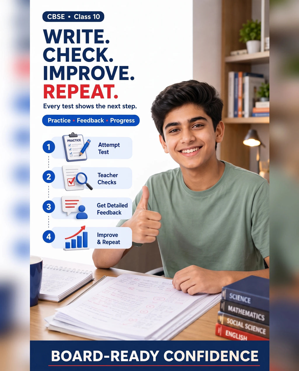 CBSE student practice feedback and progress outcome