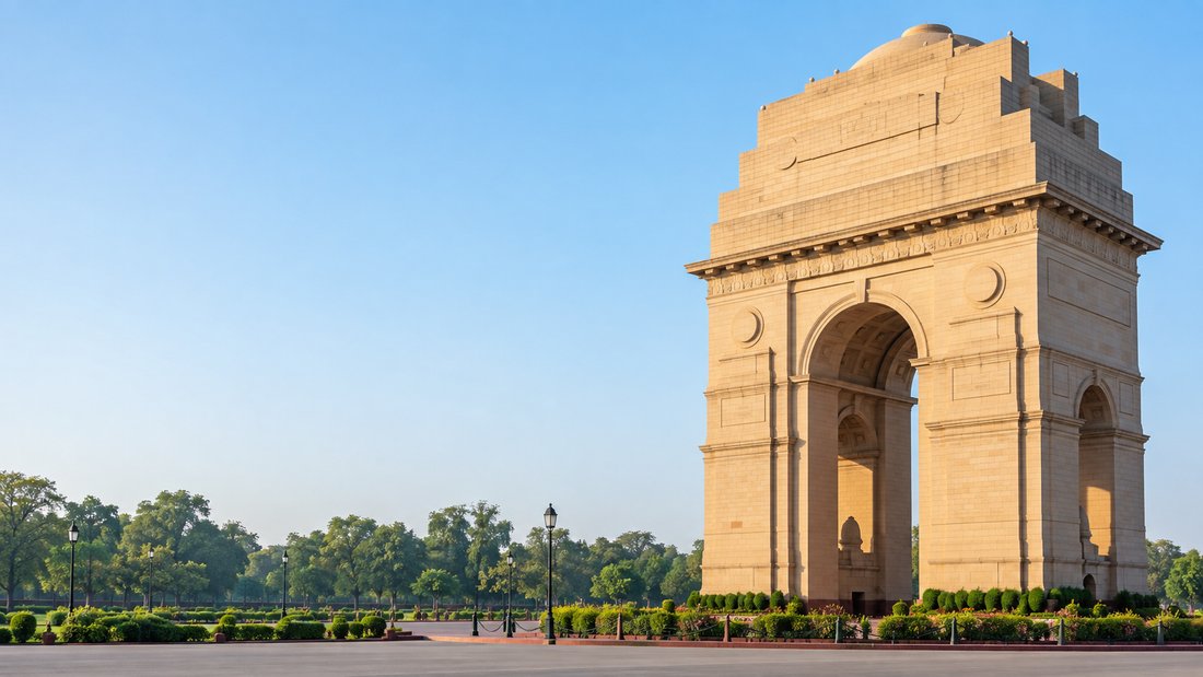 Illustration of India Gate in New Delhi